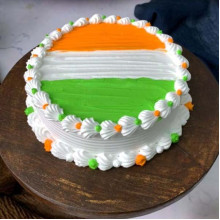 Tricolour Cream Cake