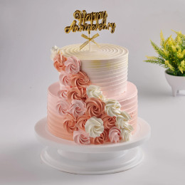 2 Tier Floral Cake