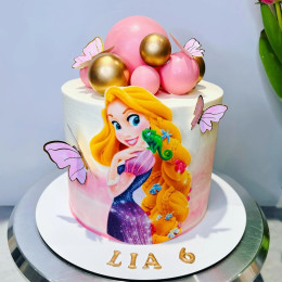 Colorful Rapunzel Cake