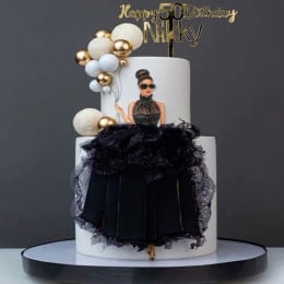 Lady In Black Cake