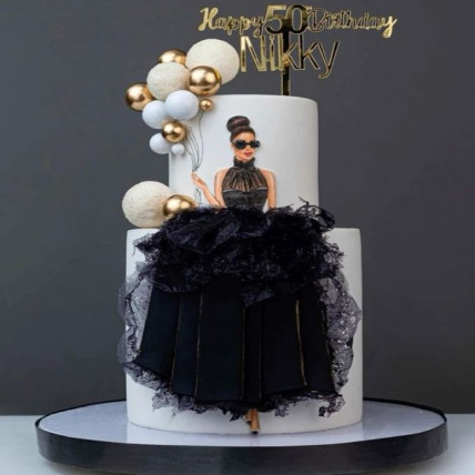 Lady In Black Cake