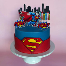 Pow Superman Cake