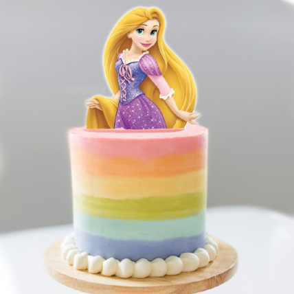 Rainbow Rapunzel Cake