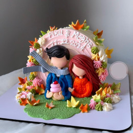 Top Forward Couple Cake