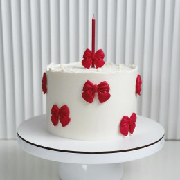 Cutie Red Bow Cake