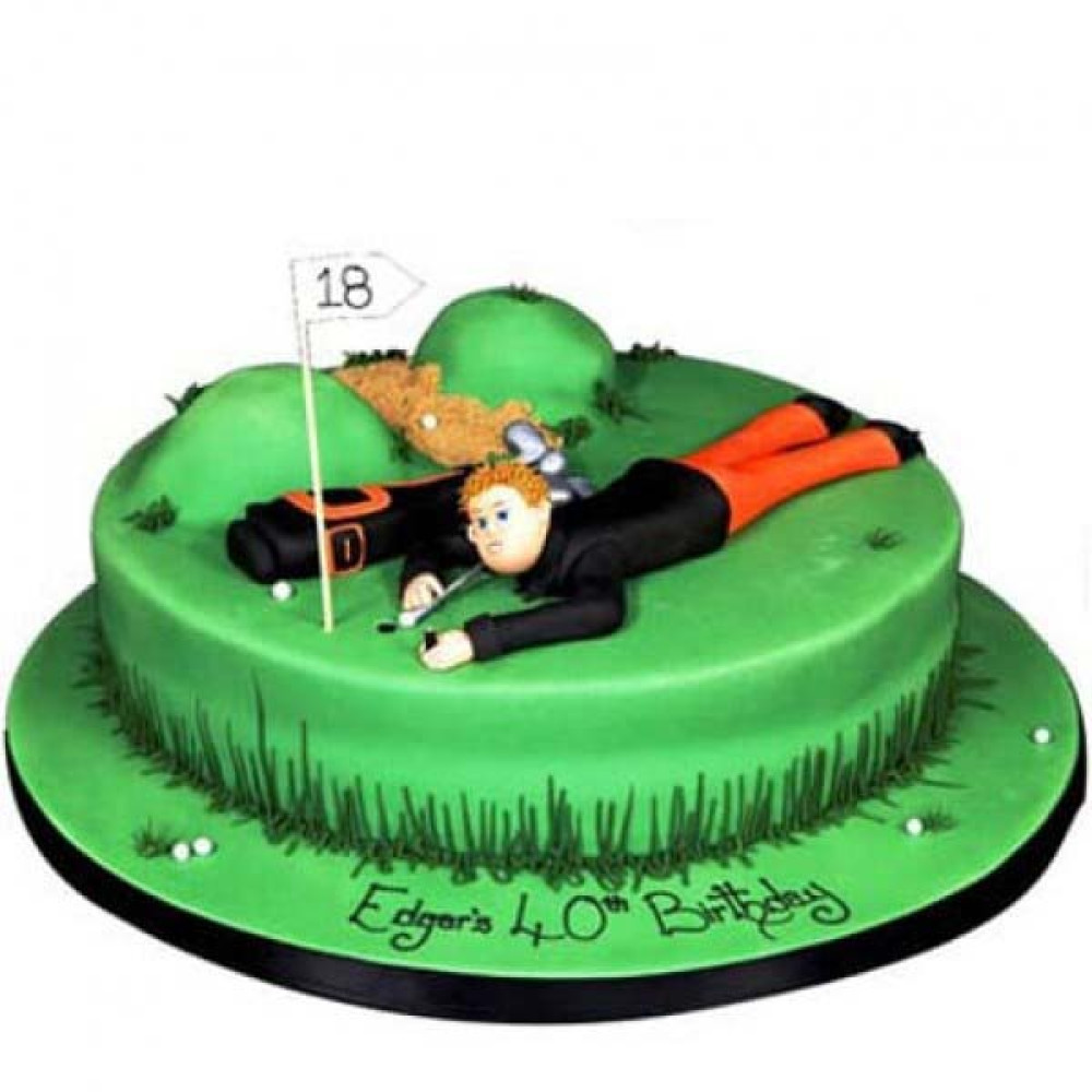 Stunning Golf Course Cake- Order Freshly Baked Stunning Golf Course Cake -  Flavoursguru, image size:1000x1000