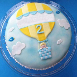 Baby In Balloon Cake