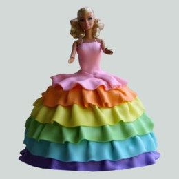 Splash Of Colours Barbie Cake