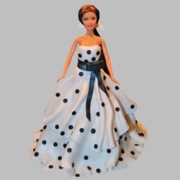 Polka Dots Dress Barbie Cake