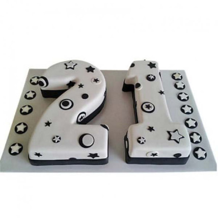 Black N White Elegance Cake