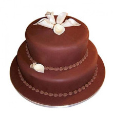 2 Tier Fondant Truffle Cake