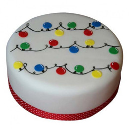 Decorative Christmas Fondant Cake