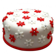 Star Filled Christmas Fondant Cake