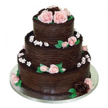 3 Tier Chocolate Creamy Cake