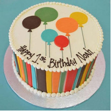 Shades Of Balloons Cake