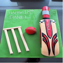 Cricket Bat Cake