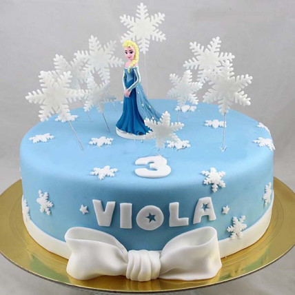 Elsa Snowflakes Cake