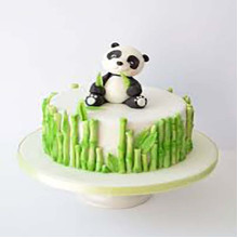 Panda With Bamboo Cake