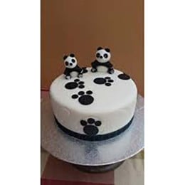 Panda Footprints Cake