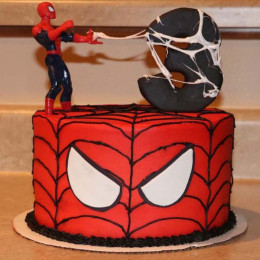 Spiderman Theme Cake