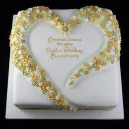 Golden Anniversary Cake