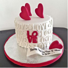 Wall Of Love Cake