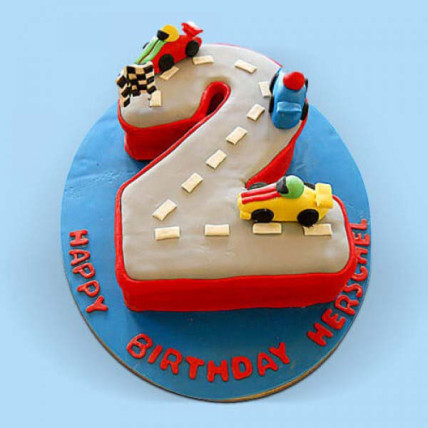 Car Race Birthday Cake