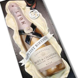 Glitzy Champagne Bottle