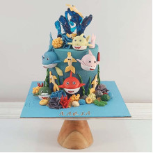 Shark Doodle Cake