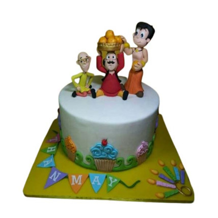Motu Patlu Bheem Team Cake