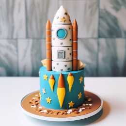 Rocket Launching Cake