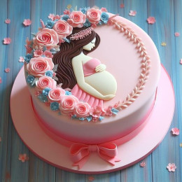 Expectant Elegance Cake