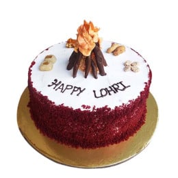 Red Velvet Lohri Cake