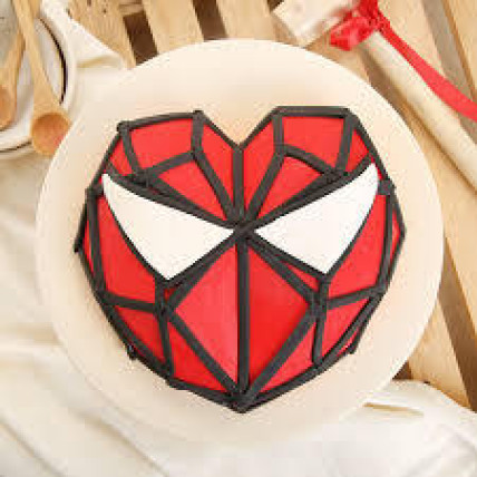 Heart Spidy Pinata Cake