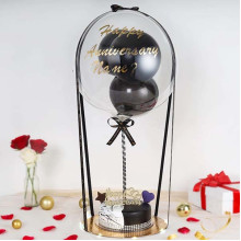 Black Beauty Balloon Cake