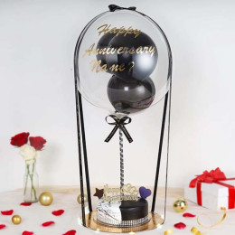 Black Beauty Balloon Cake