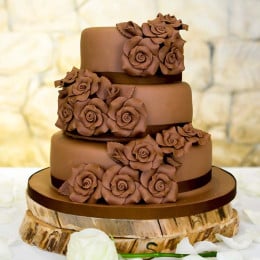 Chocolate Cream Wedding Cake
