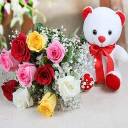 Mix Roses N Teddy