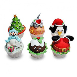 Funny Christmas Cupcakess