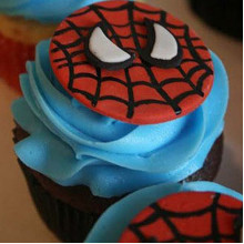 Delicious Spiderman Cupcakes