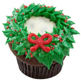 Choco Cream Christmas Cupcake