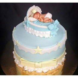 Baby In Dreamland Fondant Cake