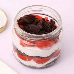 Set Of 2 Black Forest Jar Cake