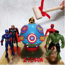 Avengers Assemble Pinata Cake