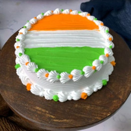 Tricolour Cream Cake
