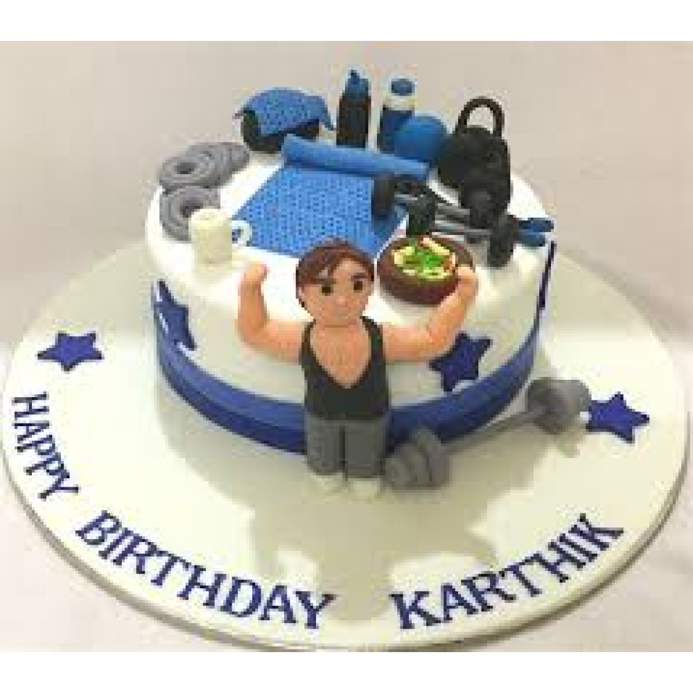 Boyfriend Gym Birthday Cake1.5 Kg Gym Birthday cakes for