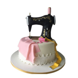 Pretty Sewing Machine Cake