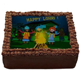 Happy Lohri Photo Cake