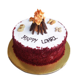 Red Velvet Lohri Cake